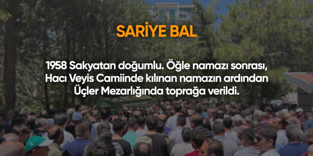 Konya'da bugün vefat edenler | 20 Mayıs 2025 9